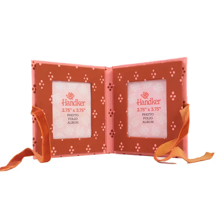 Pink Dottie Fabric Frame Album