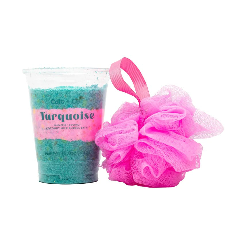 Gem Milkshake - Turquoise (Bubble Bath and Loofah) by Homeportonline