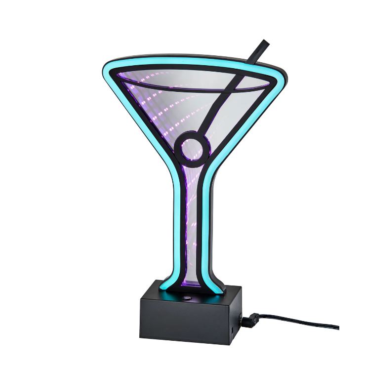Infinity Neon Martini Glass Lamp by Homeportonline