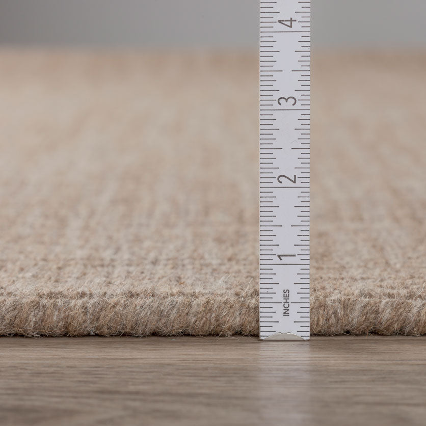 Monaco Boucle Wool Rug Mocha 5' X 7'6" by Homeportonline