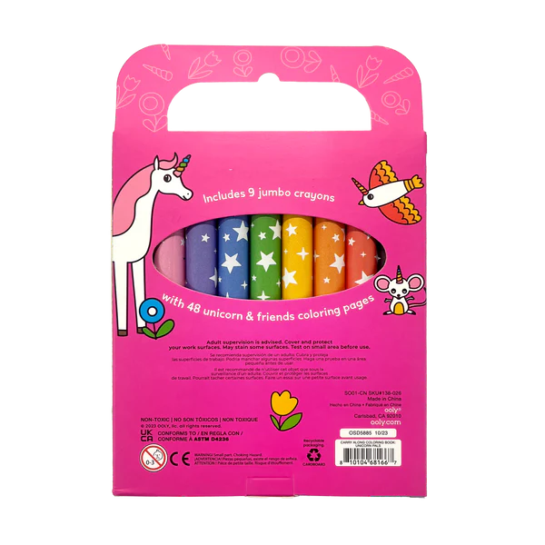 Carry Along! Coloring Book & Crayon Set Unicorn Pals by Homeportonline