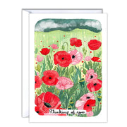 Encouragement Card - Thinking of You Poppies