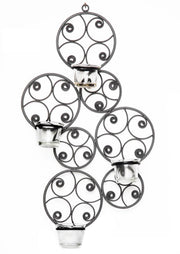 Biedermann Retro Scroll Tealight Sconce, 11 By 19-Inch
