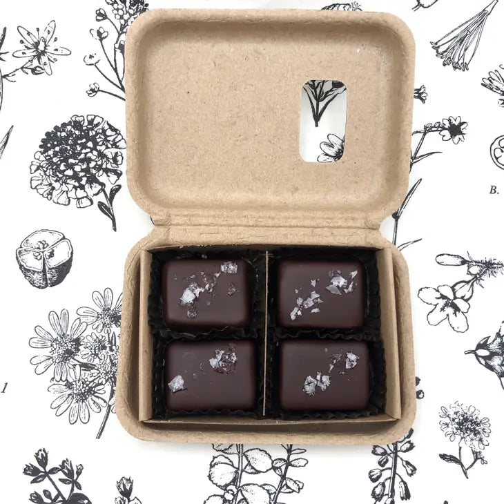 4 Piece Dark Chocolate Covered Salted Caramels