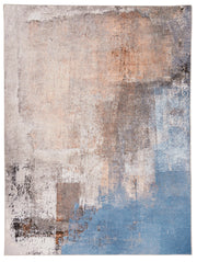 Washable Kyler Beige and Blue Rug 5ft x 7ft by Homeportonline