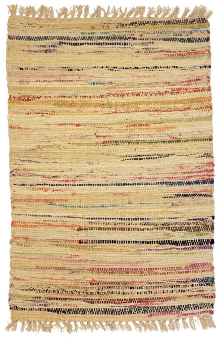 Sturbridge Rag Rug Cotton Teal 2' x 3' by Homeportonline