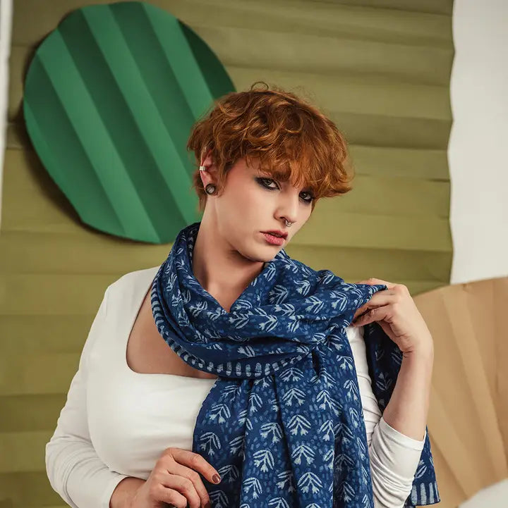 Skye Indigo Scarf