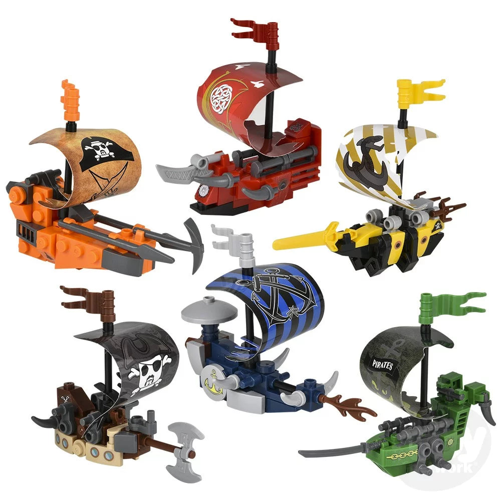 Building Block Egg Kit Pirate Ship 2.75" (Sold Individually) by Homeportonline