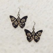 Butterfly Printed Wood Earrings