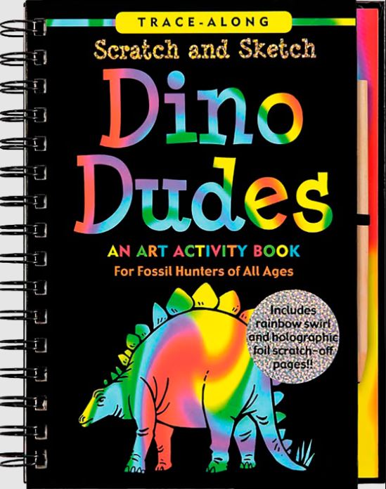 Scratch And Sketch Trace Along Activity Book Dino Dudes by Homeportonline