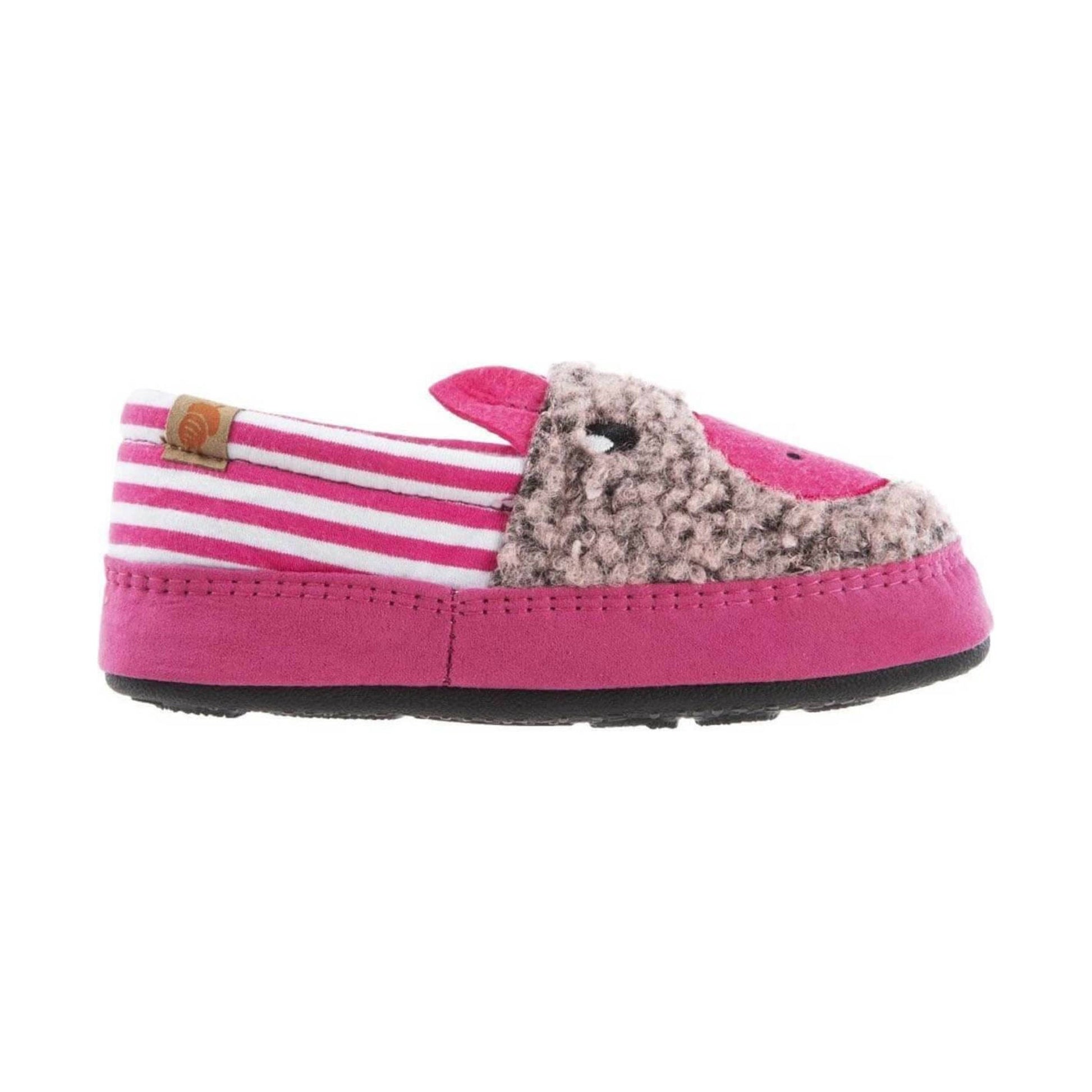Acorn Kids' Critter Novelty Moc Slippers - Pale Pink by Lenny's Shoe & Apparel