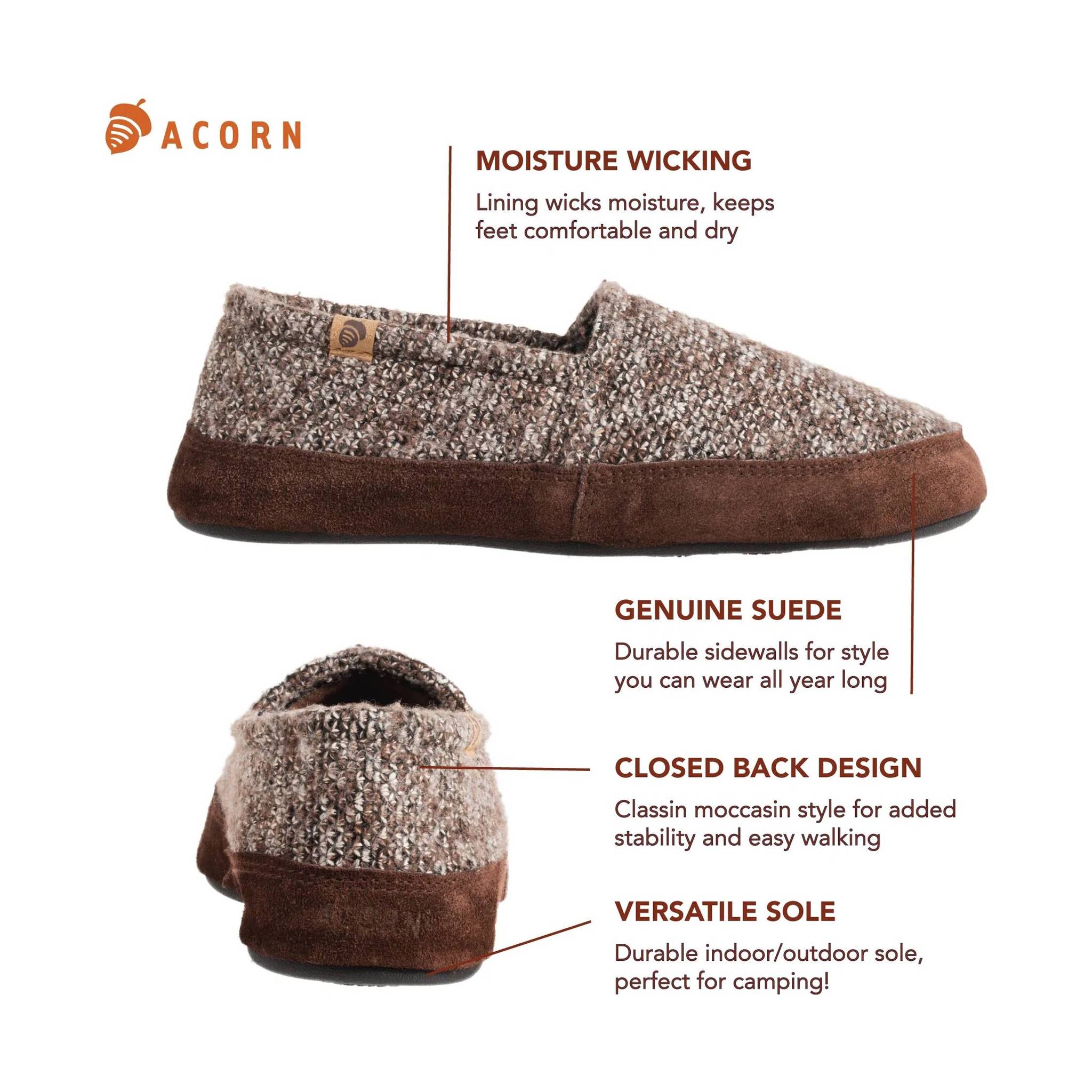 Acorn Men's Moc Slippers - Blue by Lenny's Shoe & Apparel