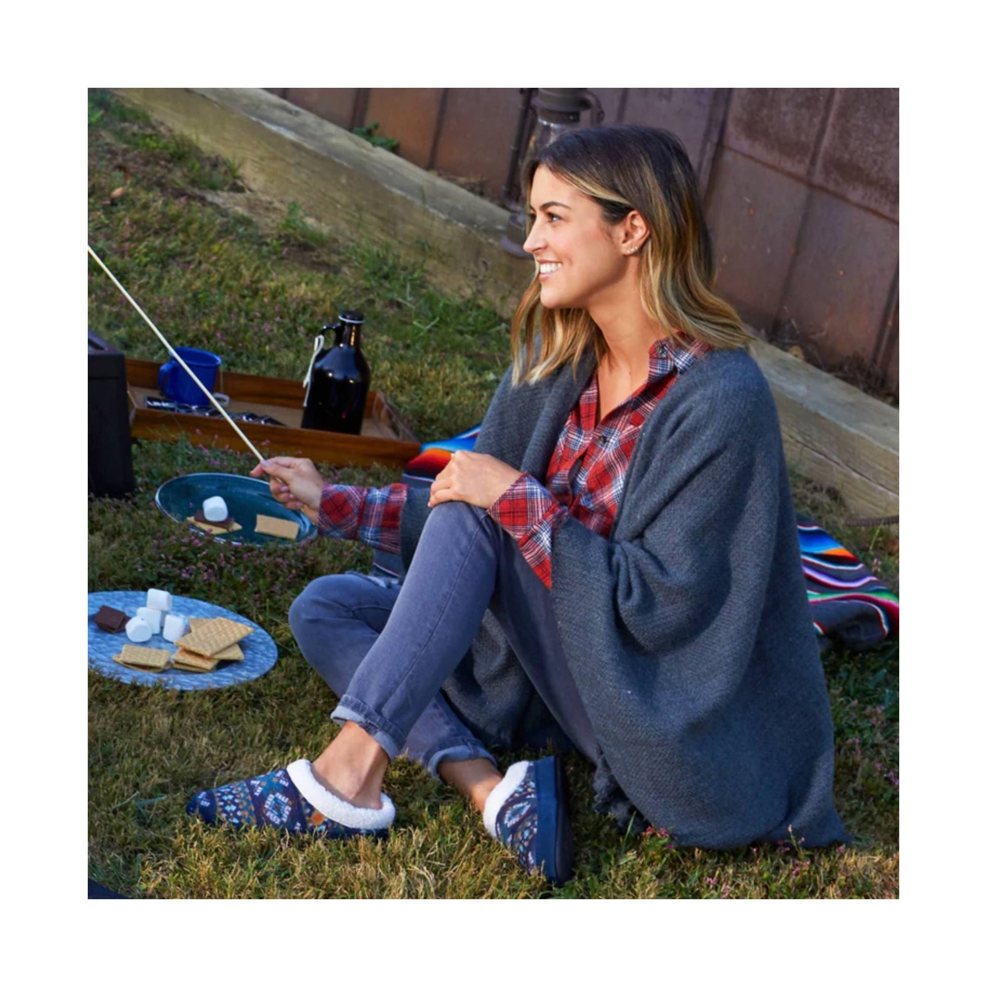 Acorn Women's Hoodback Slipper - Navy/Blue by Lenny's Shoe & Apparel