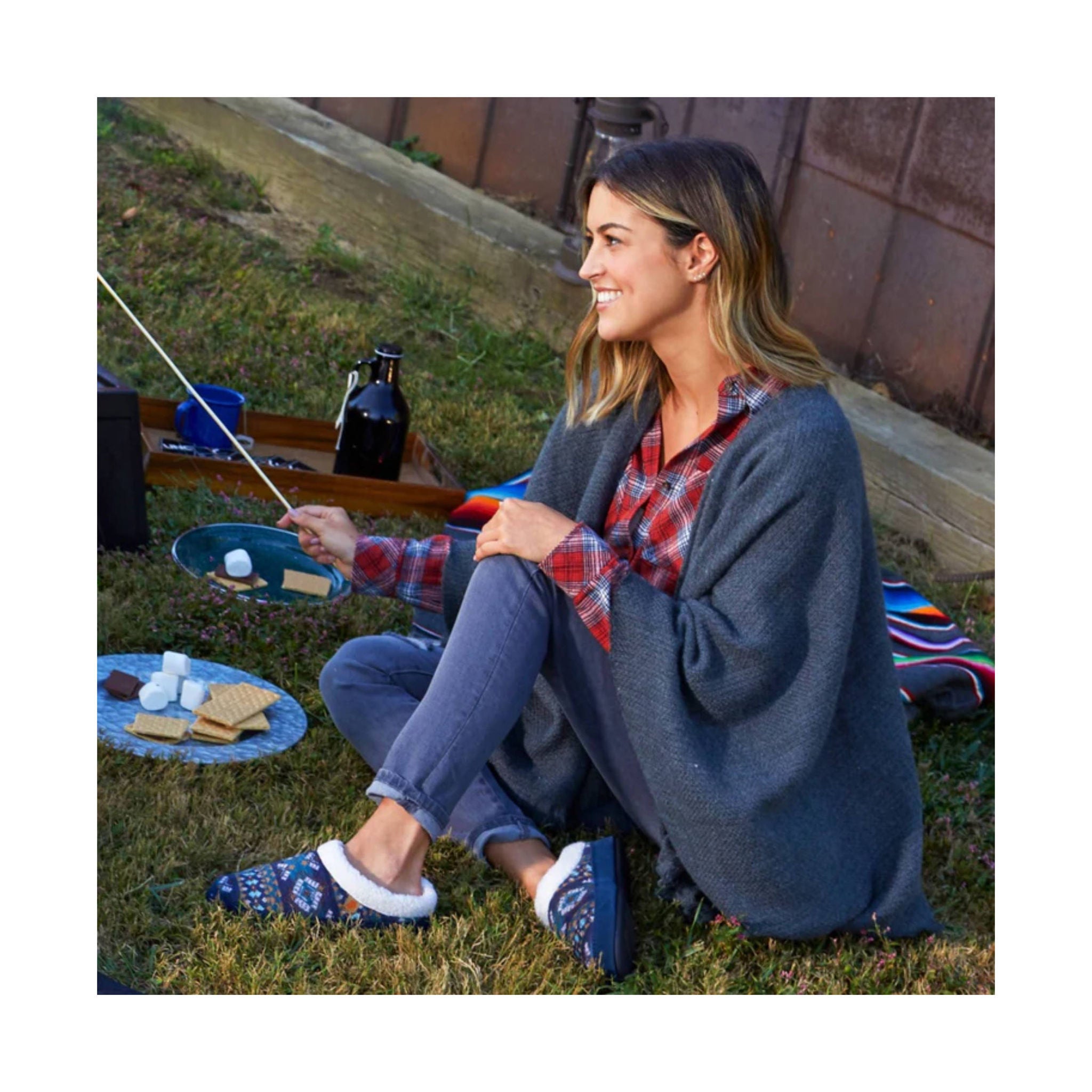 Acorn Women's Hoodback Slipper - Navy/Blue by Lenny's Shoe & Apparel