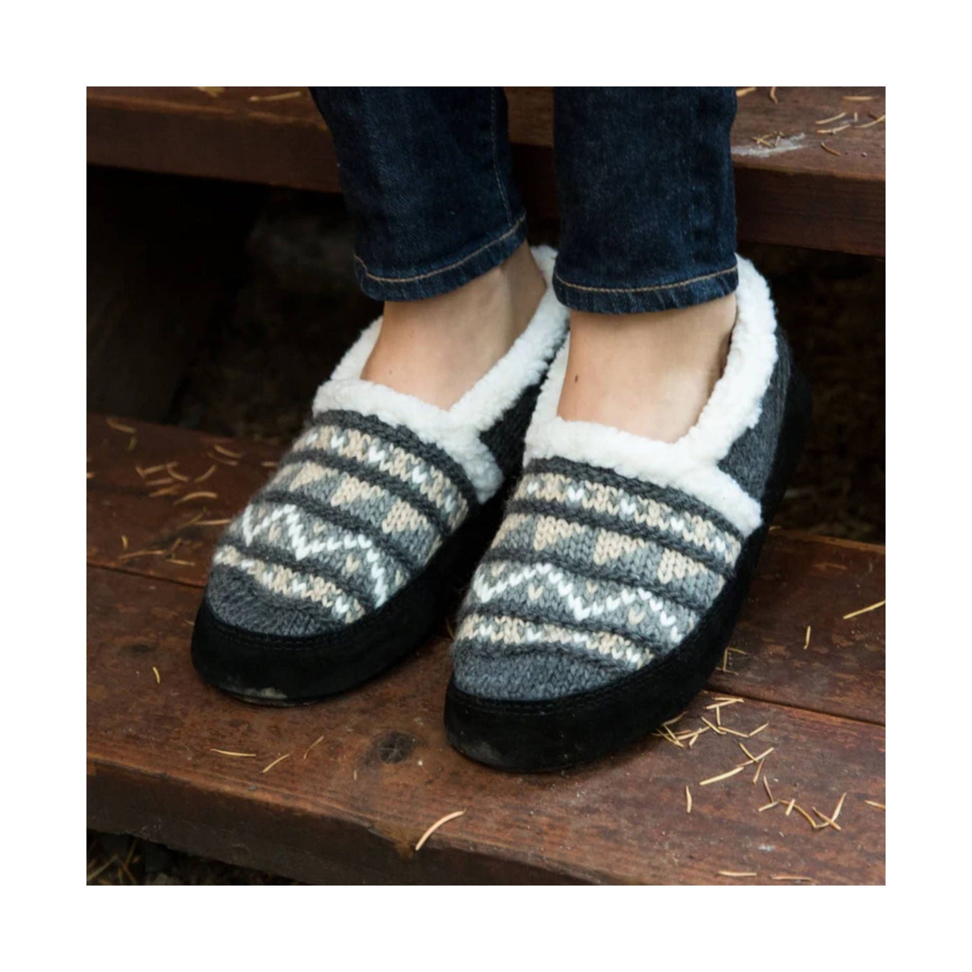Acorn Women's Nordic Moc Slipper - Nordic Grey by Lenny's Shoe & Apparel