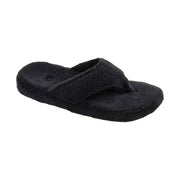 Acorn Women's Spa Thong Slipper - Black by Lenny's Shoe & Apparel