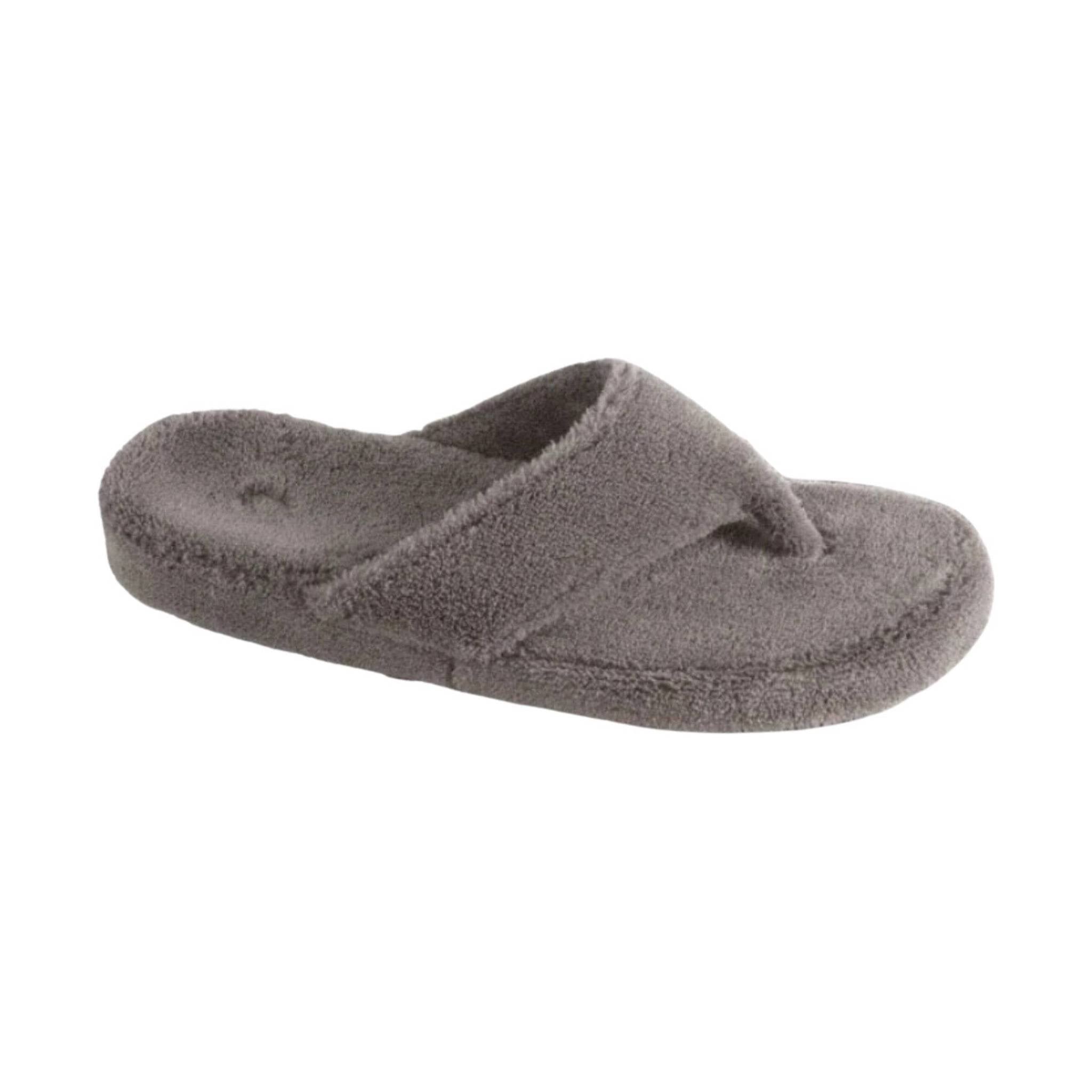 Acorn Women's Spa Thong Slipper - Grey by Lenny's Shoe & Apparel