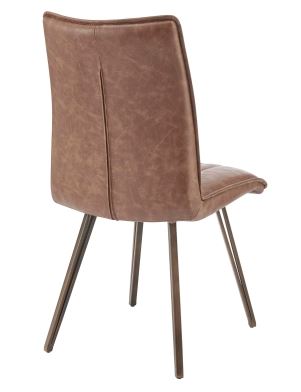 Reino Polyurethane Dining Chair Antique Cigar Brown by Homeportonline