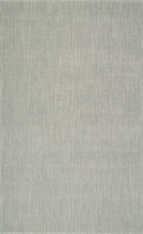Monaco Popcorn Wool Rug Silver 5' X 7'6" by Homeportonline
