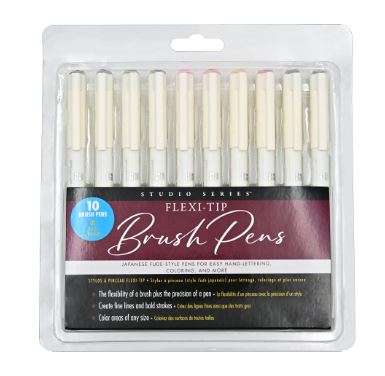 Art Center Brush Pens Flexi-Tip 10 Colors by Homeportonline