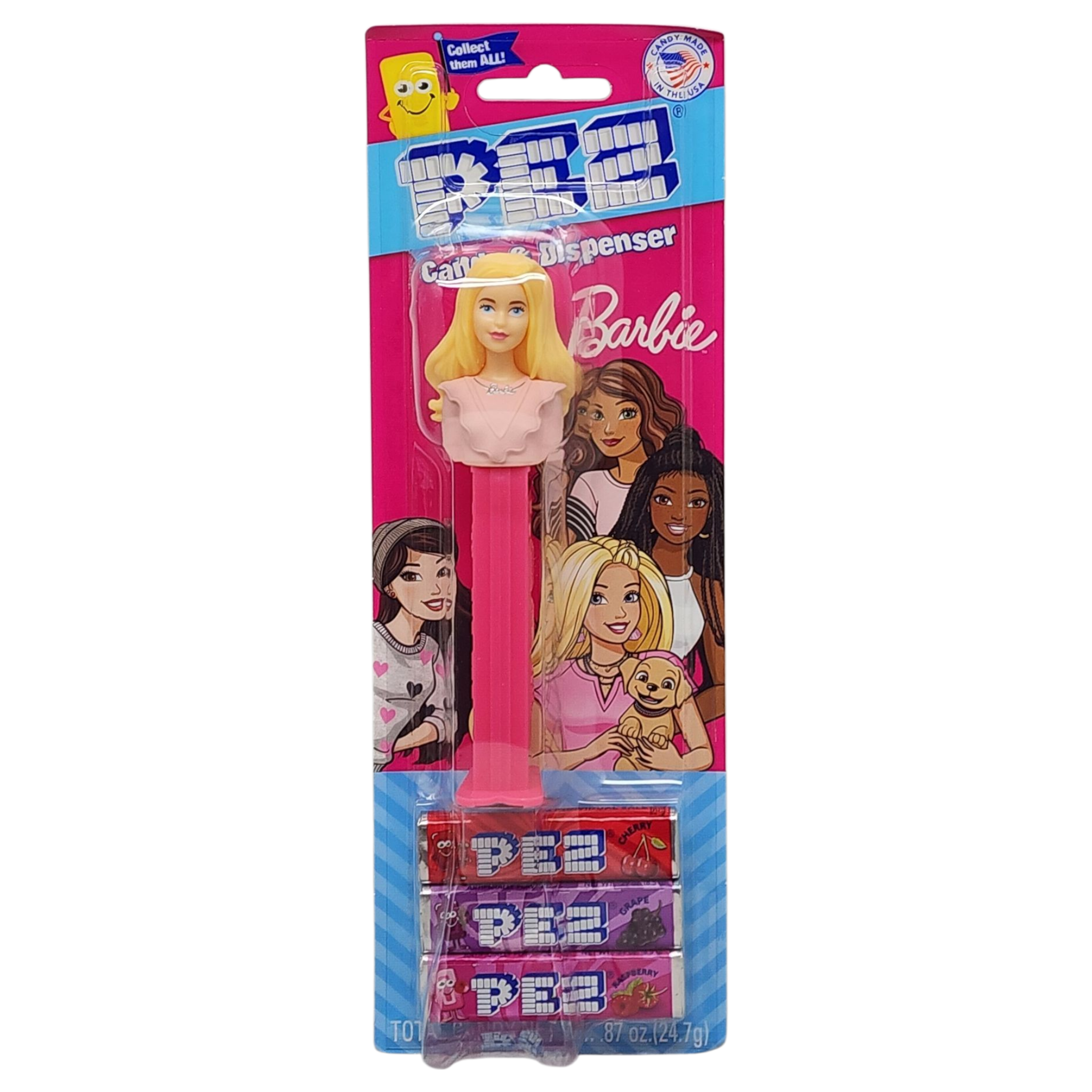 Pez Barbie Dispenser with 3 Candy rolls - Blond Barbie