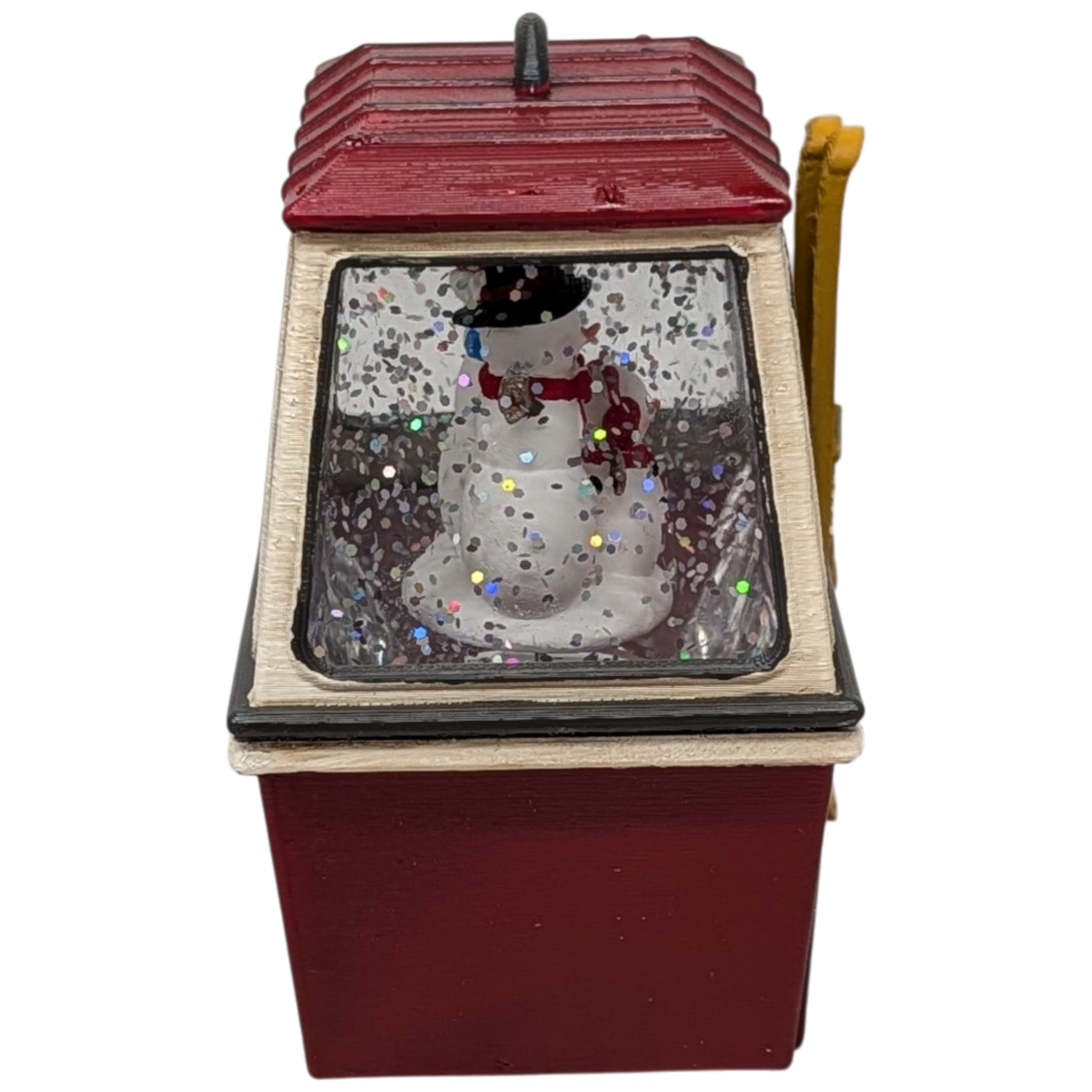 Merry Christmas Ski Gondola Lighted Snowglobe - Snowman
