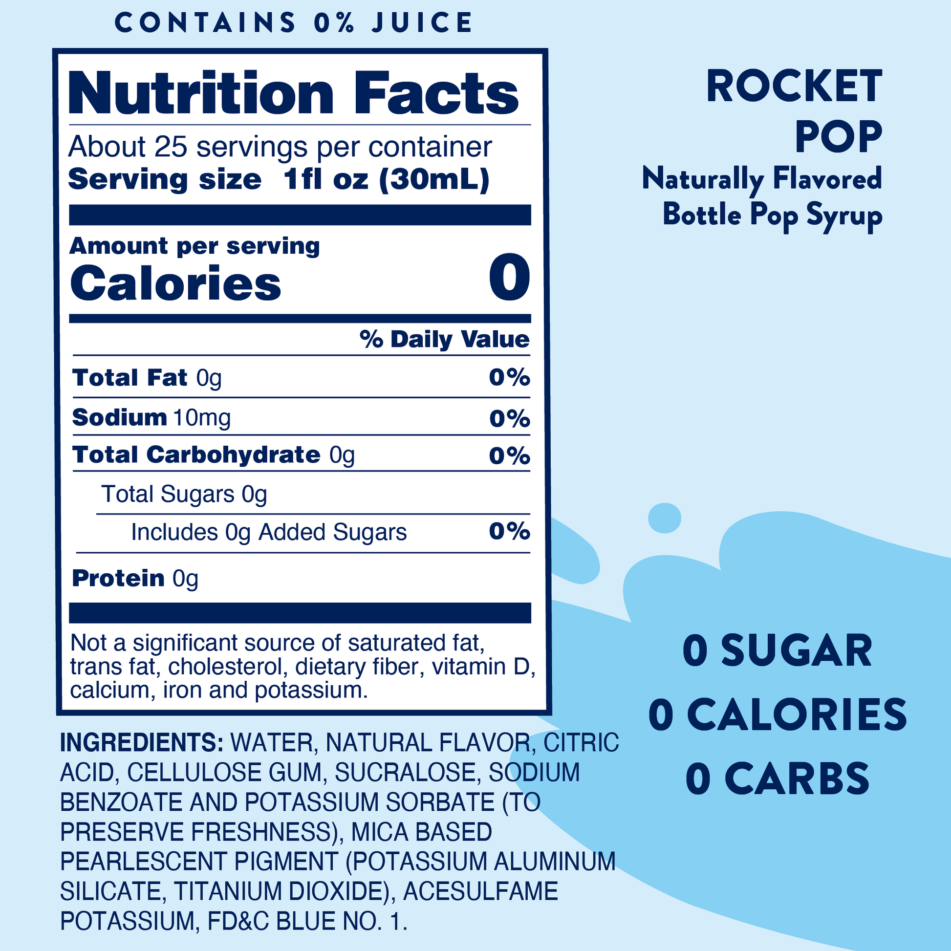 Jordan's Skinny Mixes - Sugar Free Rocket Pop Syrup by SidePony Boutique