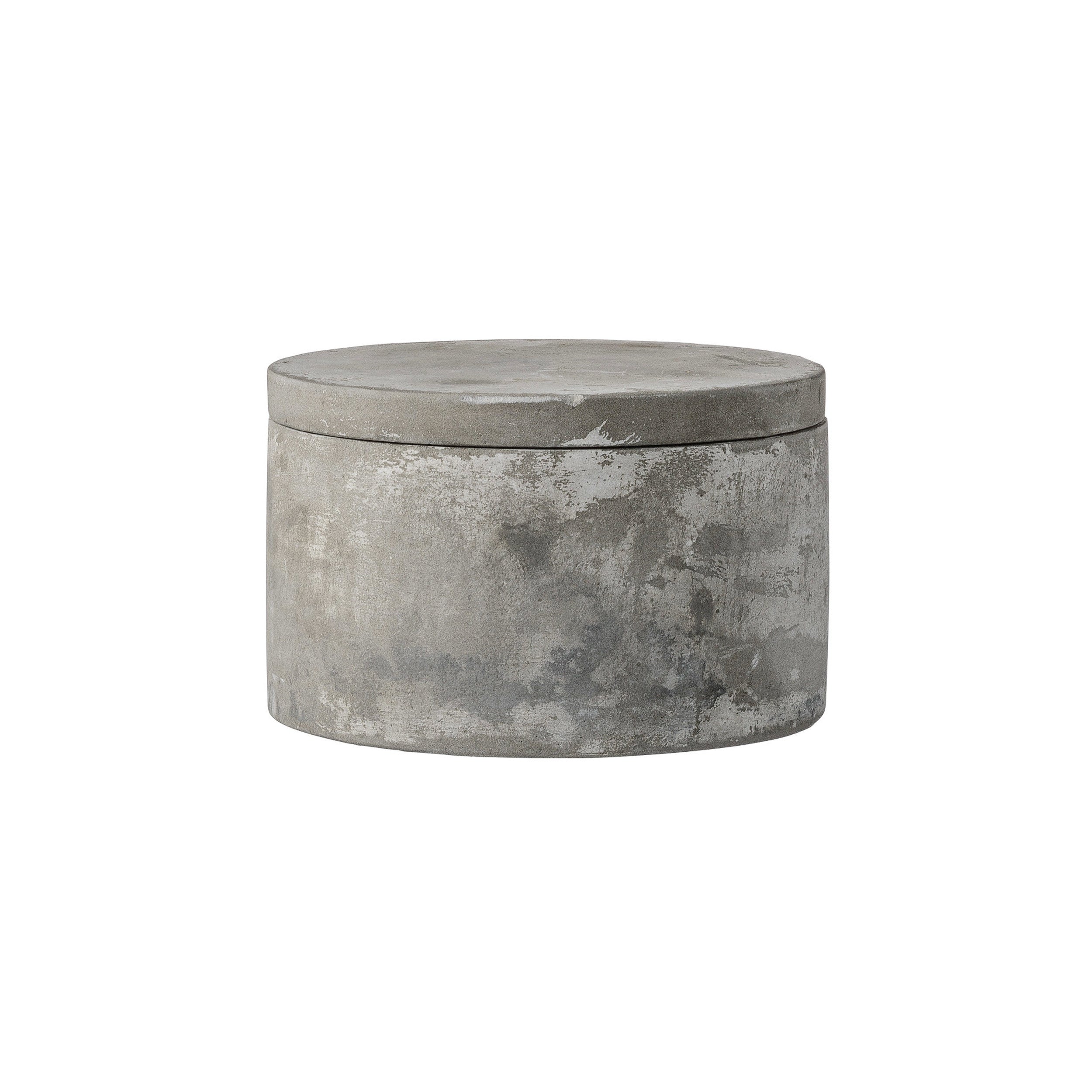Decor Box with Lid Grey Cement Large by Homeportonline