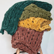 Chenille Chunky Knit Blankets