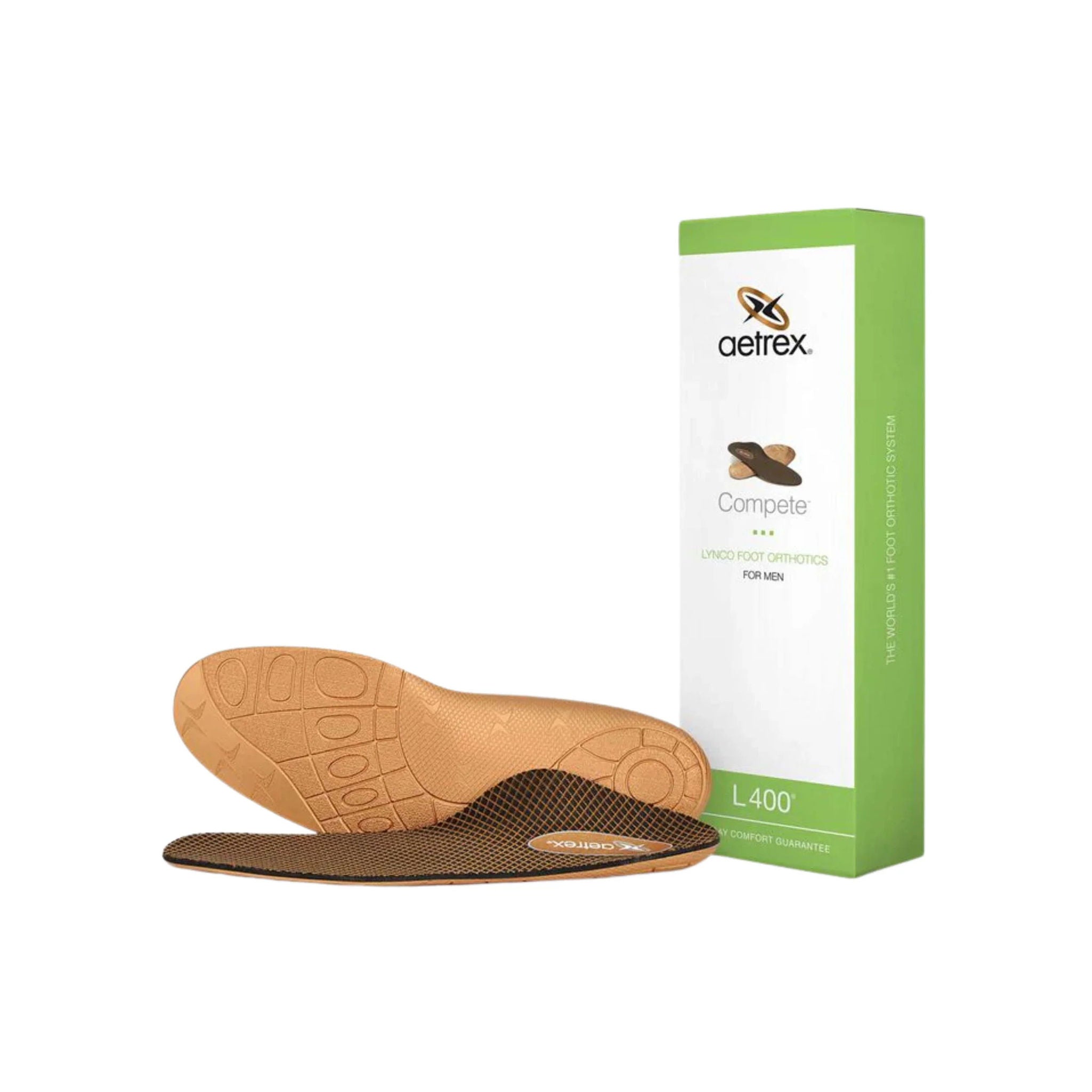 Aetrex Men's Compete Active Lifestyles Orthotics - Green by Lenny's Shoe & Apparel