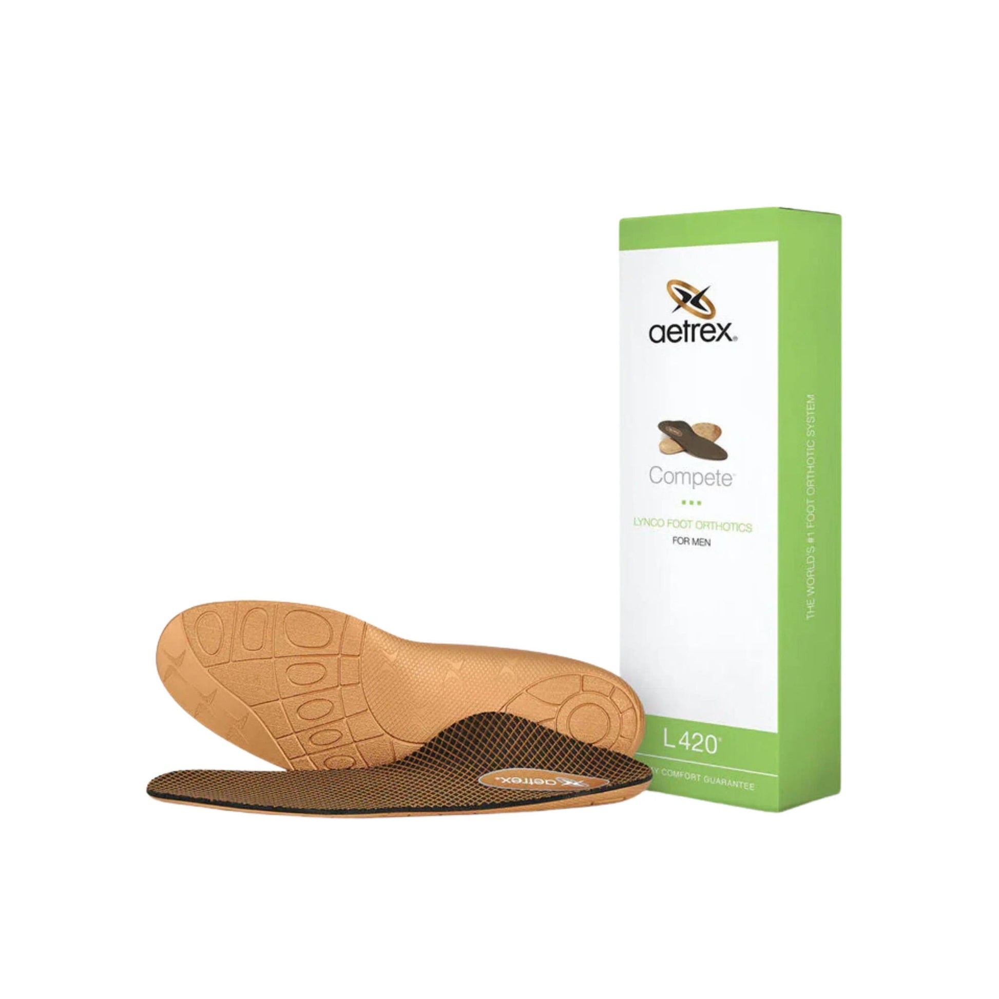 Aetrex Men's Compete Posted Orthotics - Green by Lenny's Shoe & Apparel