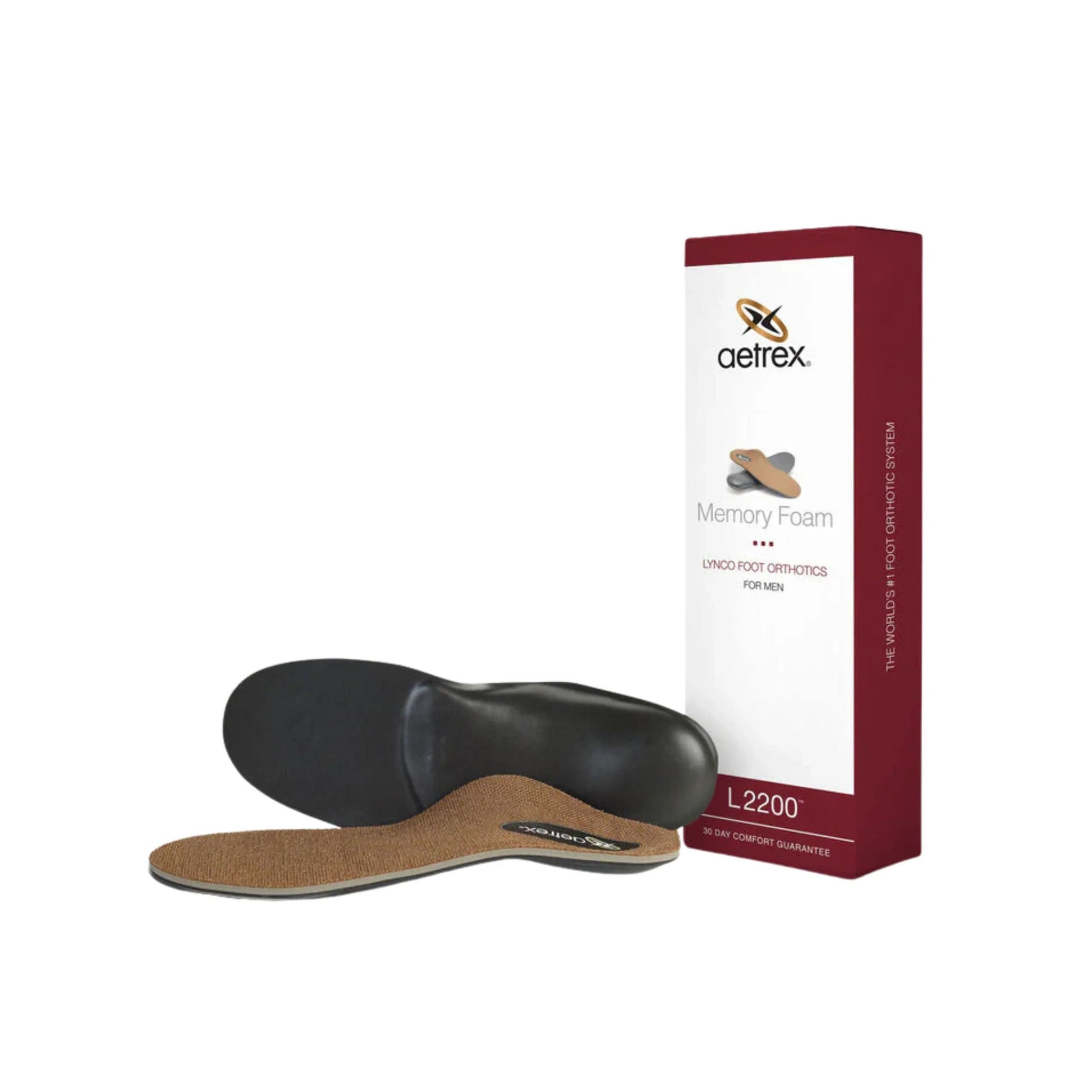 Aetrex Men's Memory Foam Orthotics - Black/Red by Lenny's Shoe & Apparel