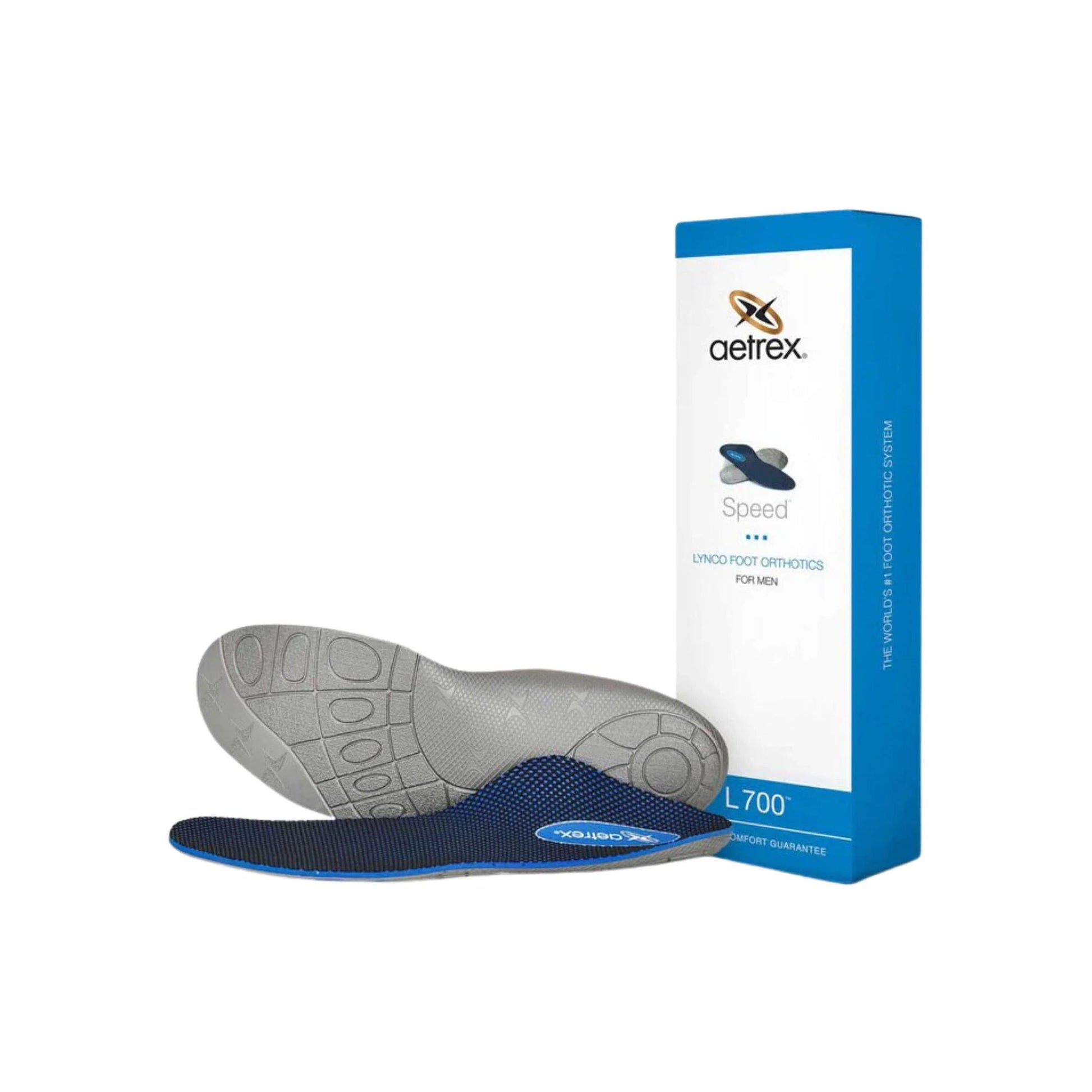 Aetrex Men's Speed For Running Orthotics - Blue by Lenny's Shoe & Apparel