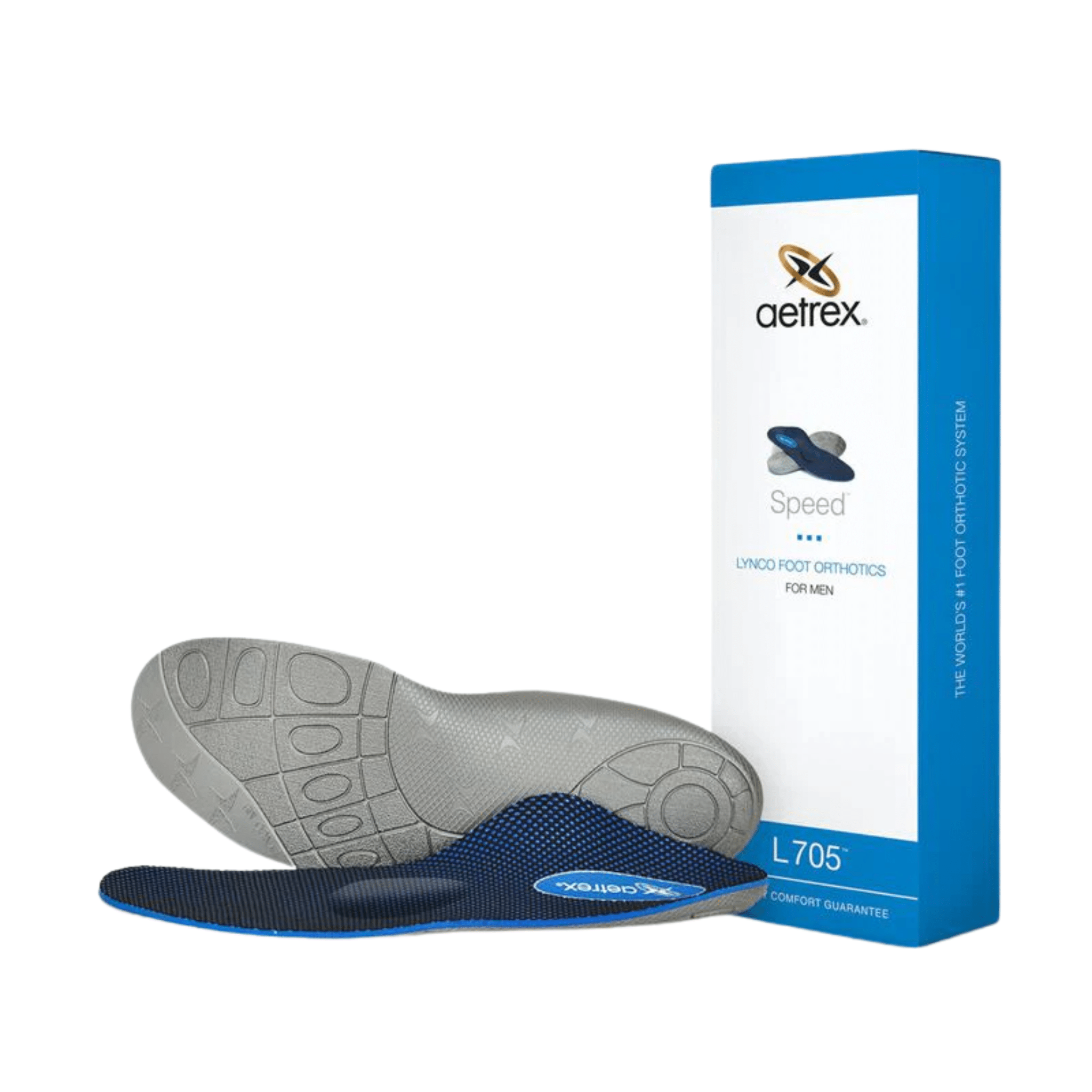 Aetrex Men's Speed With Metatarsal Support Orthotics - Blue by Lenny's Shoe & Apparel
