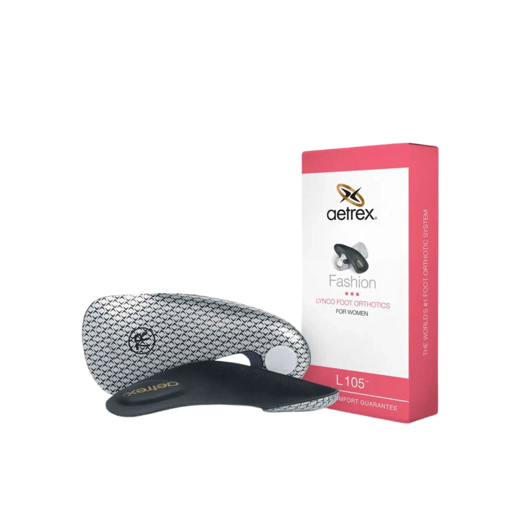Aetrex Women's Fashion With Metatarsal Support Orthotics - Grey/Black by Lenny's Shoe & Apparel
