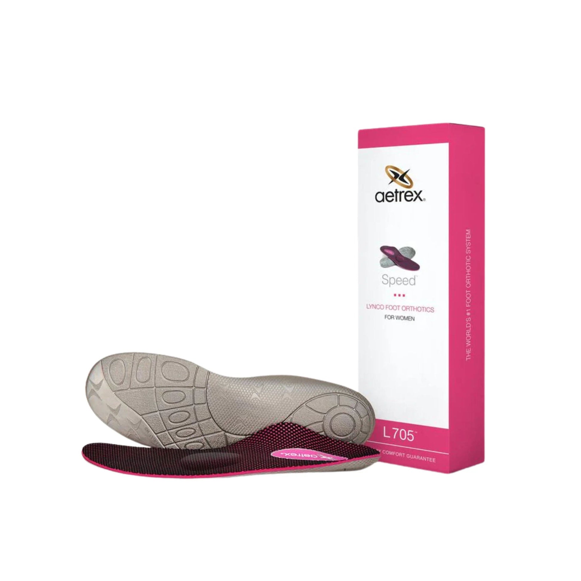 Aetrex Women's Speed With Metatarsal Support Orthotics - Pink by Lenny's Shoe & Apparel