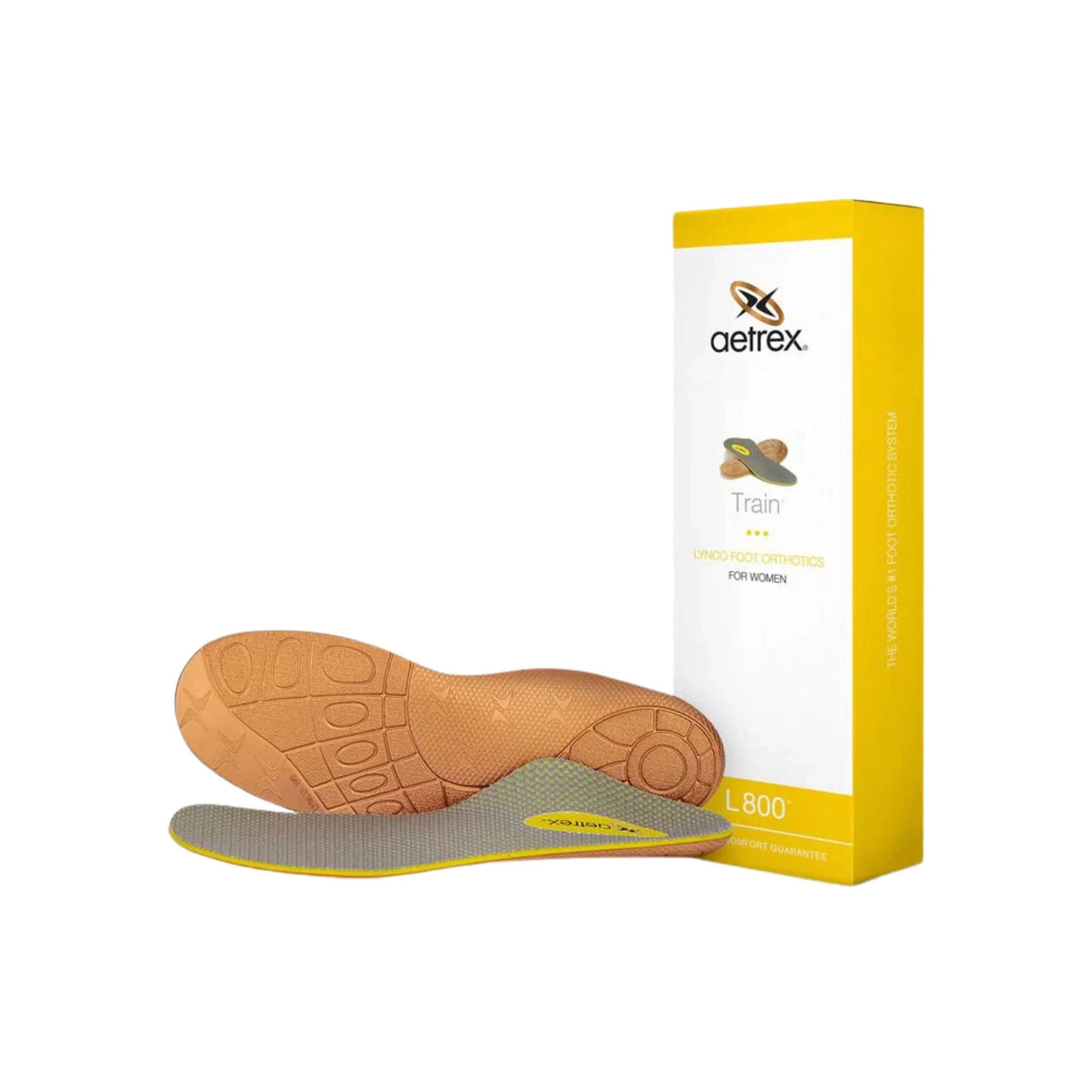 Aetrex Women's Train Medium to High Arch Orthotics - Yellow by Lenny's Shoe & Apparel