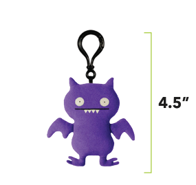 Uglydoll Plush Backpack Clip Ice Bat Purple 4.5" by Homeportonline