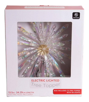 Lighted Acrylic Starburst Tree Topper with 50 Lights