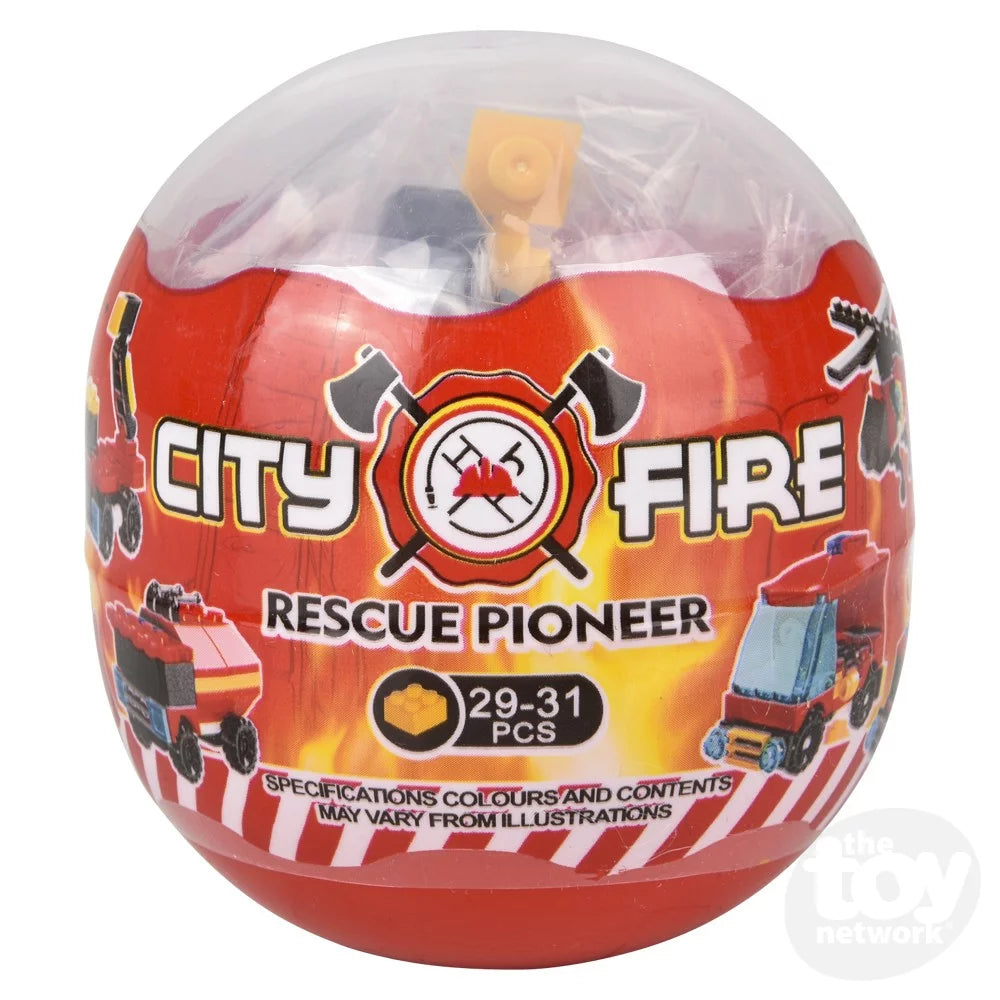 Building Block Egg Kit Fire & Rescue (Sold Individually) by Homeportonline