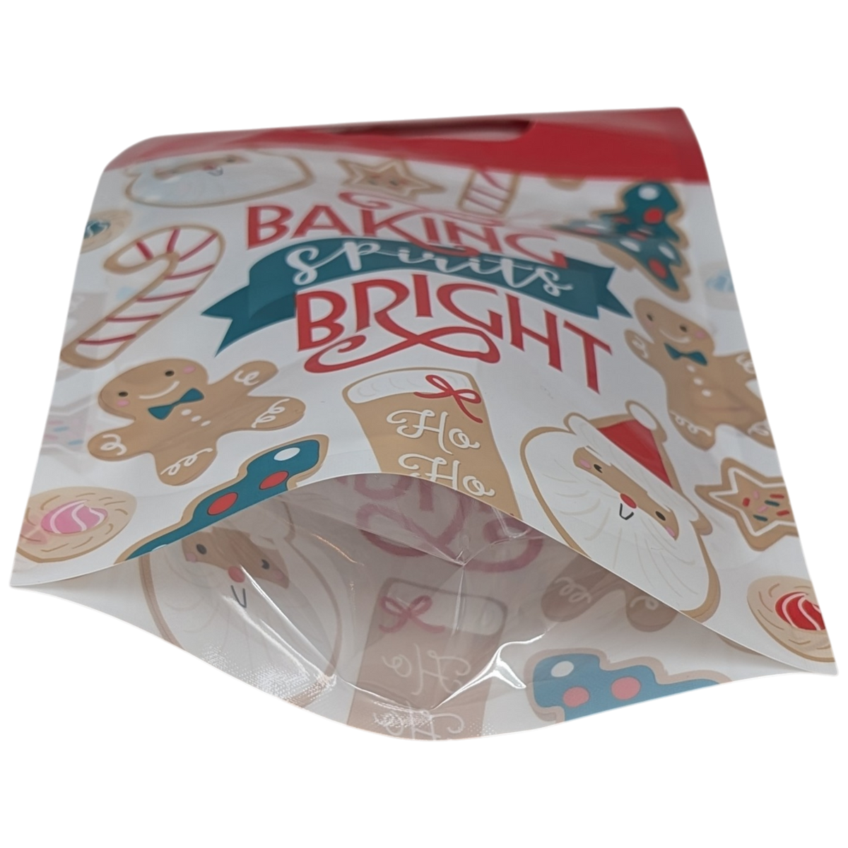 Resealable Treat Bags – Spirits Bright Design with Zipper (Set of 12)
