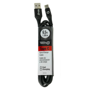 USB Type-C 6.5 foot Sync/Charge Cable - Black