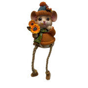 Harvest Mouse Shelf Sitter - With Sunflower