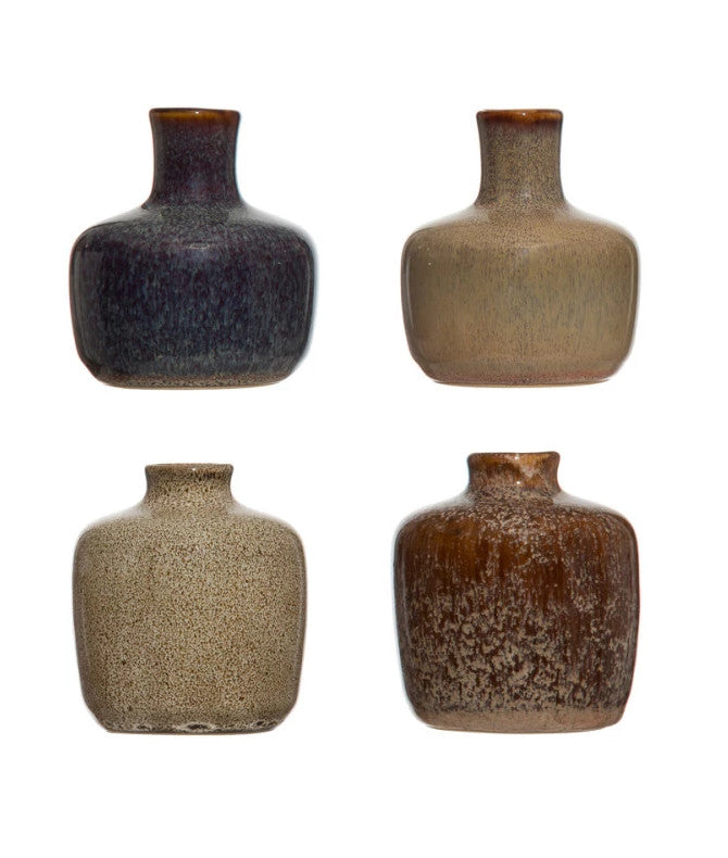 Vase Reactive Glaze Earth Tones Assorted Sm (Sold Individually) by Homeportonline
