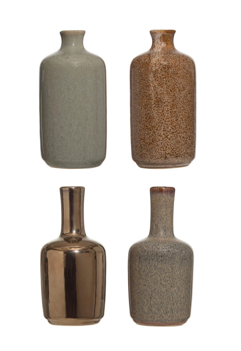 Vase Reactive Glaze Earth Tones Assorted Lg (Sold Individually) by Homeportonline