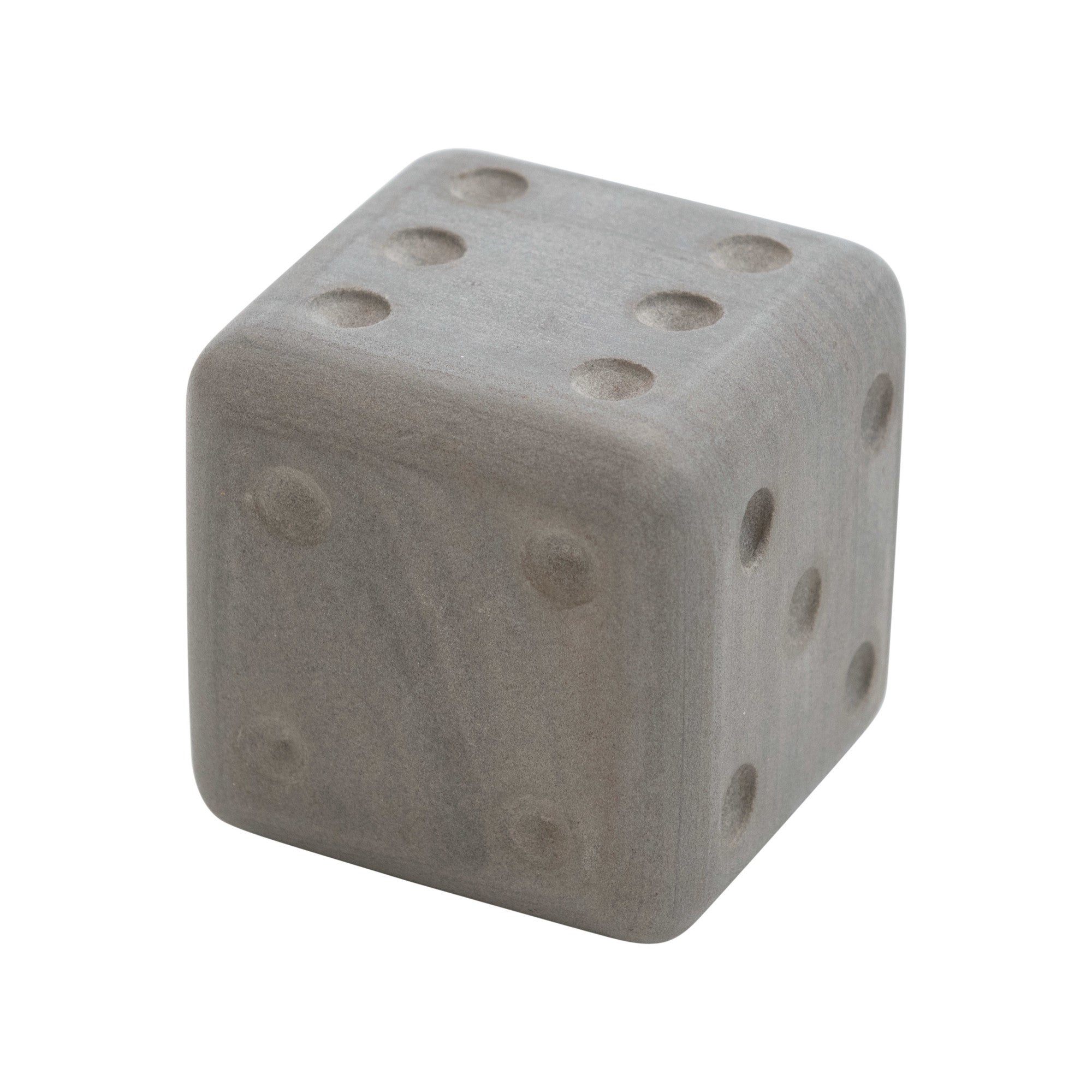 Decor Dice (Die) Sandstone Hand Carved Grey by Homeportonline