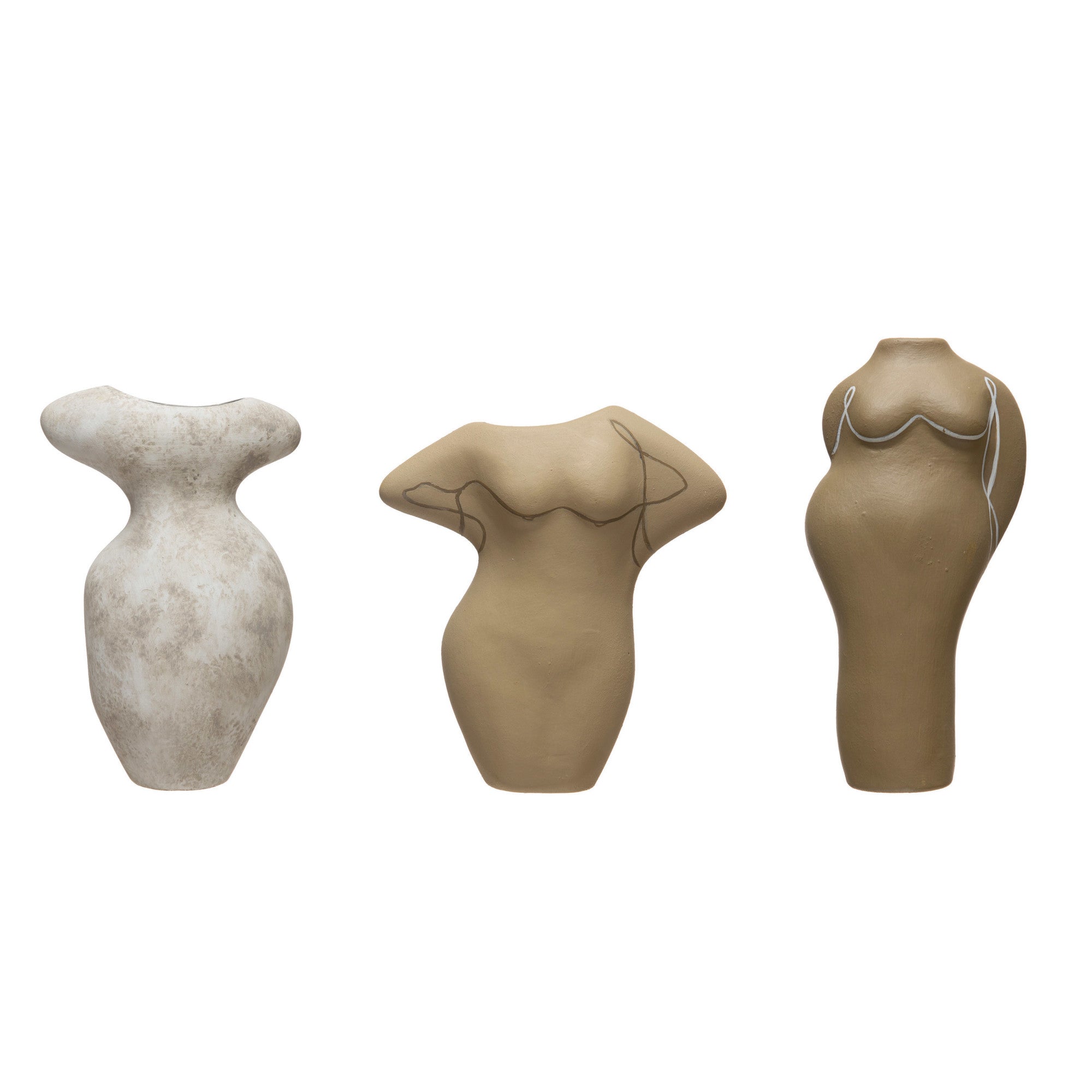 Vase Terracotta Bodies 3 Shapes/Colors (Sold Separately) by Homeportonline