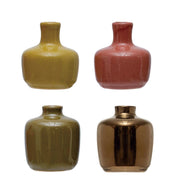 Vase Stoneware Golds, Green, & Rust Small Reactive Glaze (Sold Individually) by Homeportonline