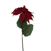 30-Inch Red Burlap Pointsettia Stem