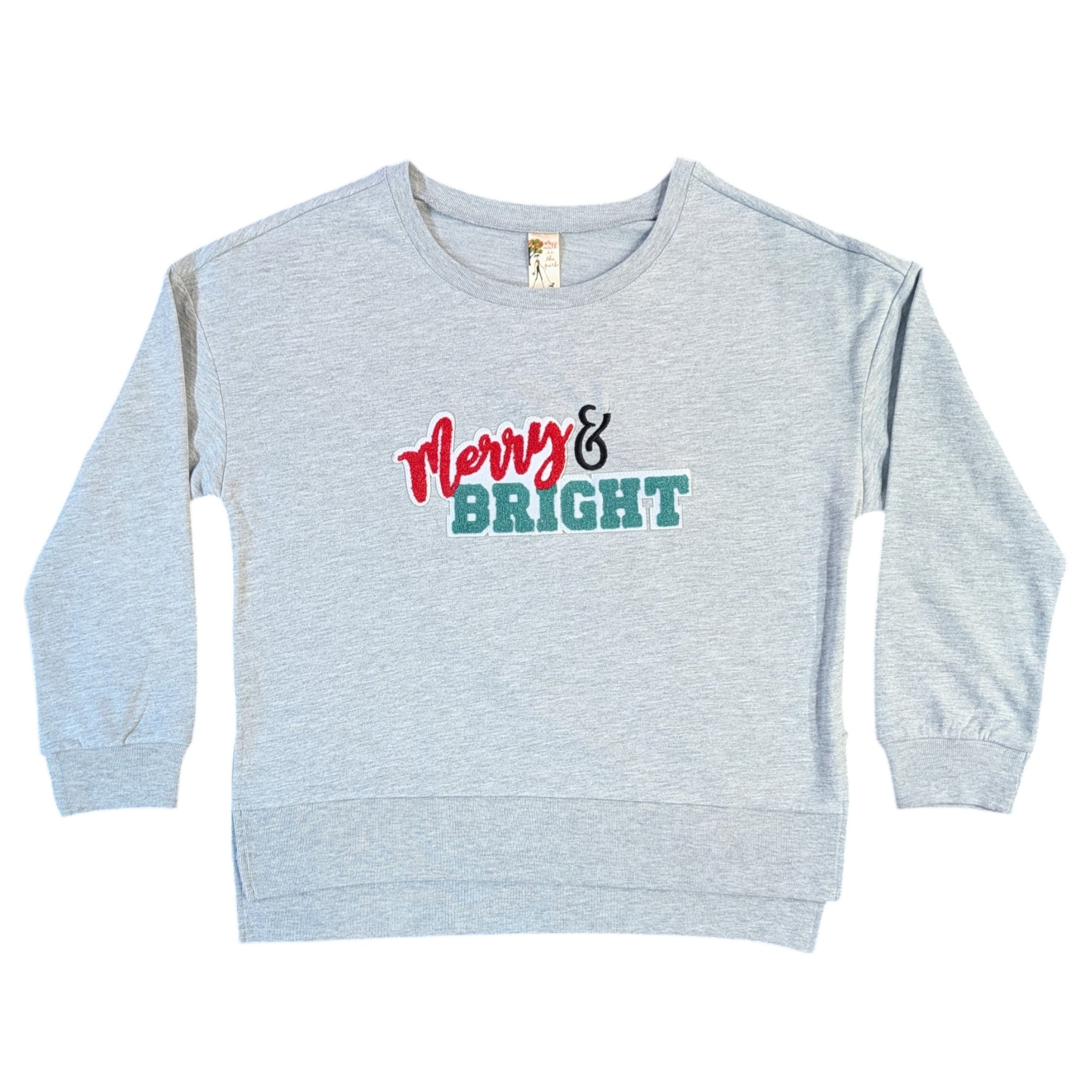 Merry & Bright Chenille Boxy Crew -